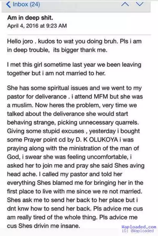 Pls Help! I Am Sleeping with a Lady that Has Spiritual Problems - Man Recounts